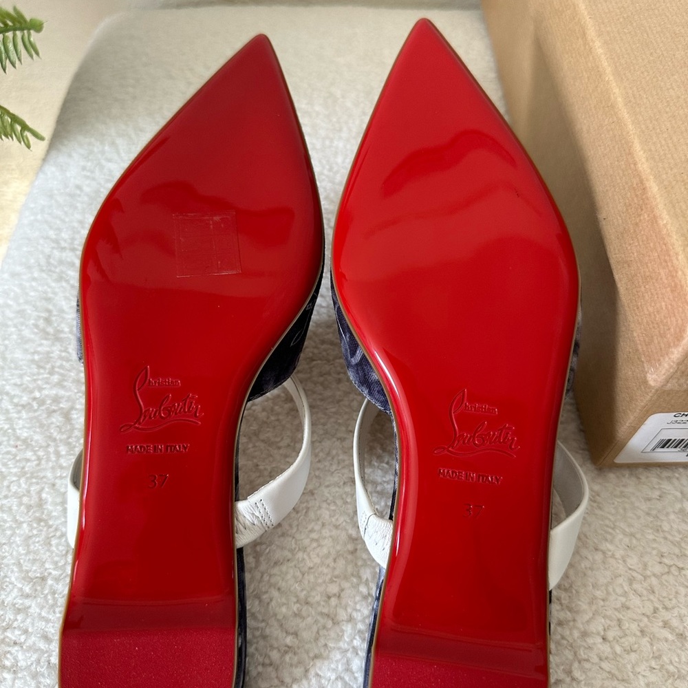 Christian Louboutin Choc Lock Jean Flats - Picture 6 of 10